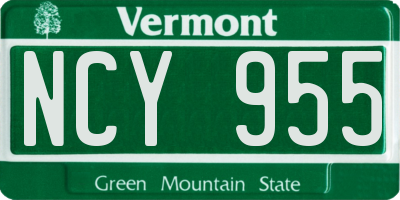 VT license plate NCY955