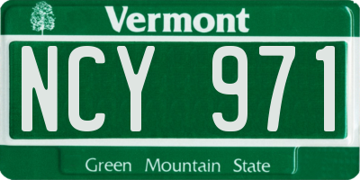 VT license plate NCY971