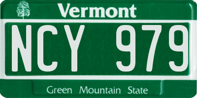 VT license plate NCY979