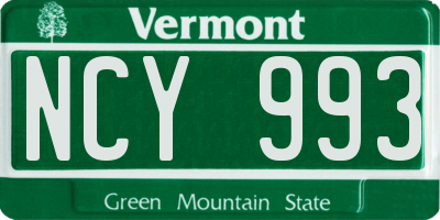VT license plate NCY993
