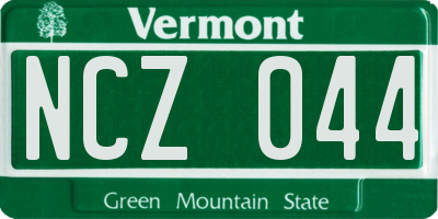 VT license plate NCZ044