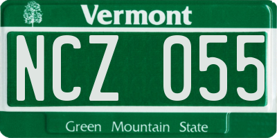 VT license plate NCZ055