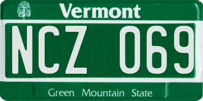 VT license plate NCZ069