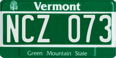 VT license plate NCZ073