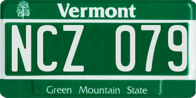 VT license plate NCZ079