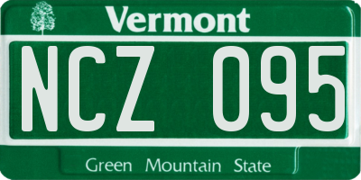 VT license plate NCZ095