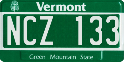 VT license plate NCZ133