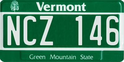 VT license plate NCZ146
