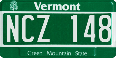 VT license plate NCZ148