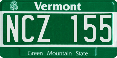VT license plate NCZ155