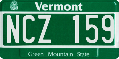 VT license plate NCZ159