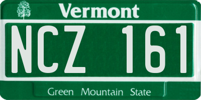 VT license plate NCZ161
