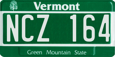 VT license plate NCZ164