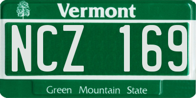 VT license plate NCZ169