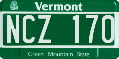 VT license plate NCZ170