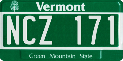 VT license plate NCZ171