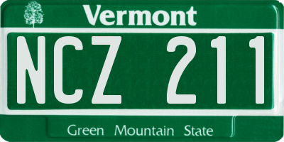 VT license plate NCZ211