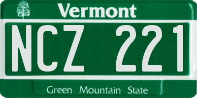 VT license plate NCZ221