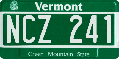 VT license plate NCZ241