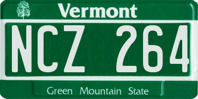 VT license plate NCZ264