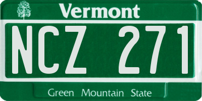 VT license plate NCZ271