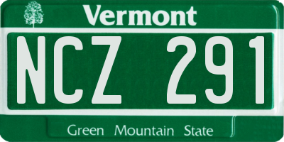 VT license plate NCZ291