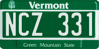 VT license plate NCZ331