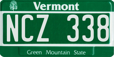 VT license plate NCZ338