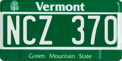 VT license plate NCZ370