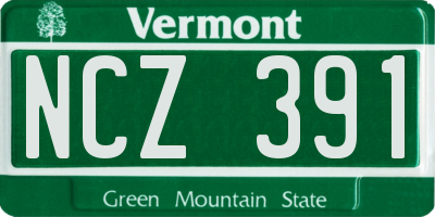 VT license plate NCZ391