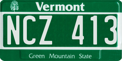 VT license plate NCZ413