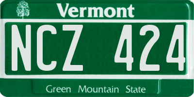 VT license plate NCZ424