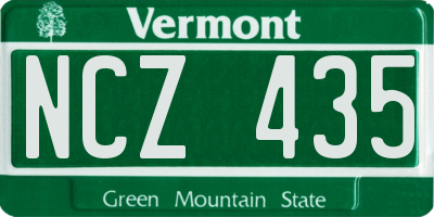 VT license plate NCZ435