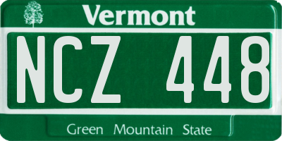 VT license plate NCZ448