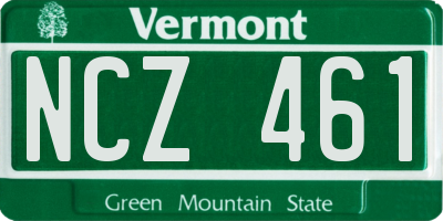 VT license plate NCZ461