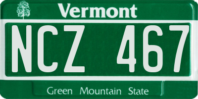 VT license plate NCZ467