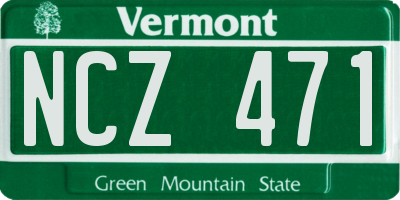 VT license plate NCZ471