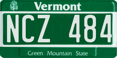 VT license plate NCZ484