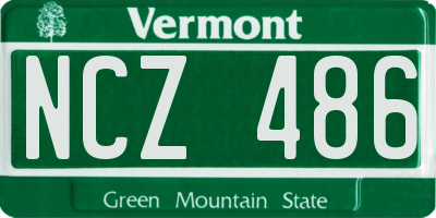 VT license plate NCZ486