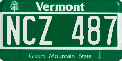 VT license plate NCZ487