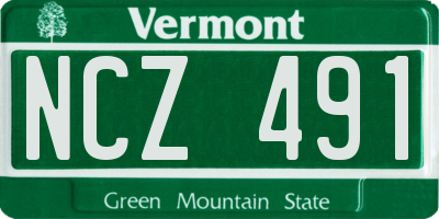VT license plate NCZ491
