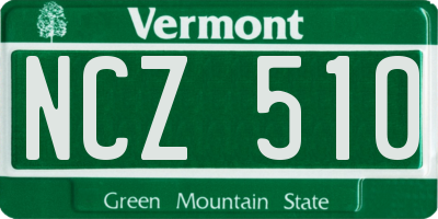 VT license plate NCZ510
