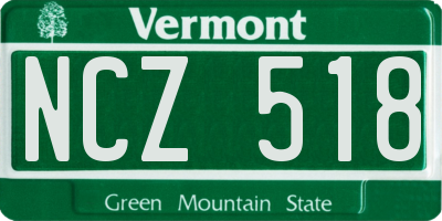 VT license plate NCZ518