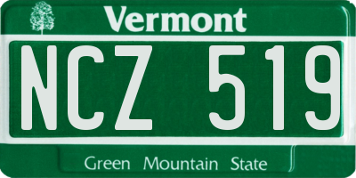 VT license plate NCZ519