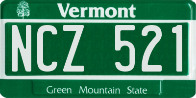 VT license plate NCZ521