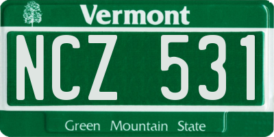 VT license plate NCZ531