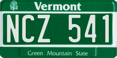 VT license plate NCZ541