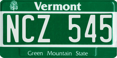 VT license plate NCZ545