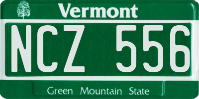 VT license plate NCZ556