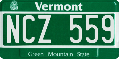 VT license plate NCZ559